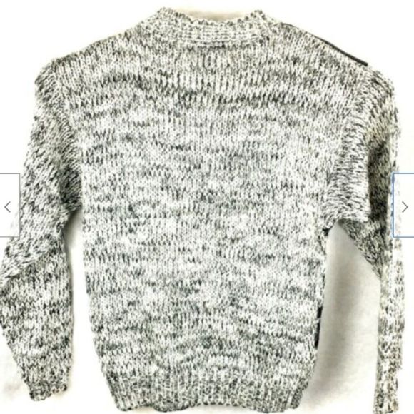 Front Line Mens Sweater Leather Trim Size Meduim - Picture 2 of 4